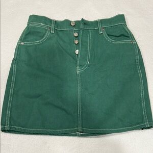 Reformation Jeans green Jean skirt 26
